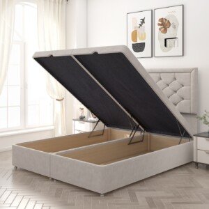 Hilton Chesterfield Ottoman Divan Bed storage open view