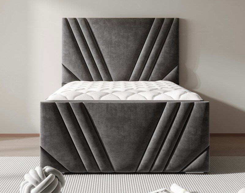 Miami Sunrise Panel Line Bed, Front View