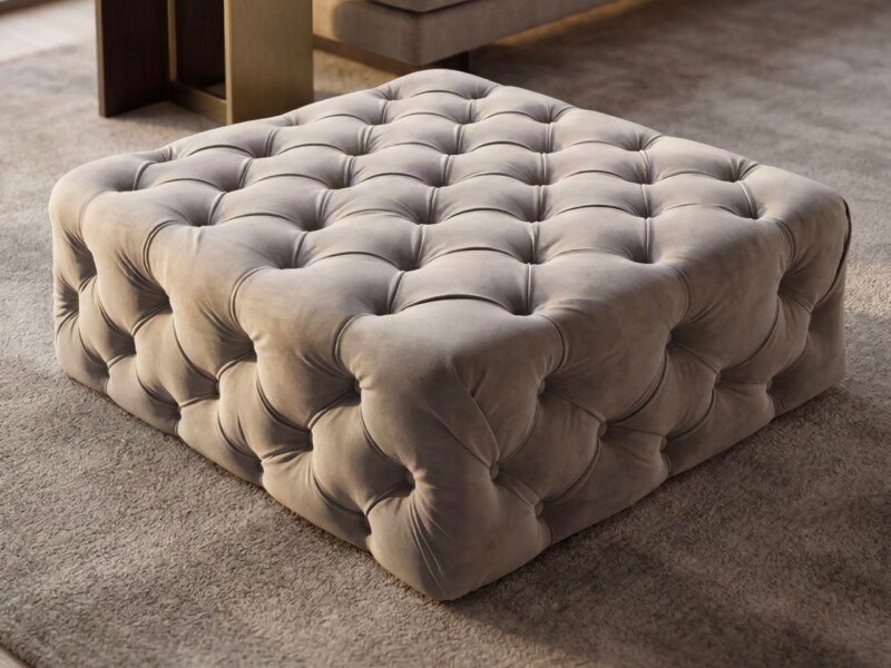 Bella Chesterfield Footstool Pouffe Coffee Table