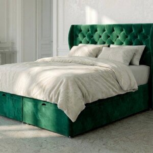 Charlotte Wingback Ottoman Divan Bed | Swaye