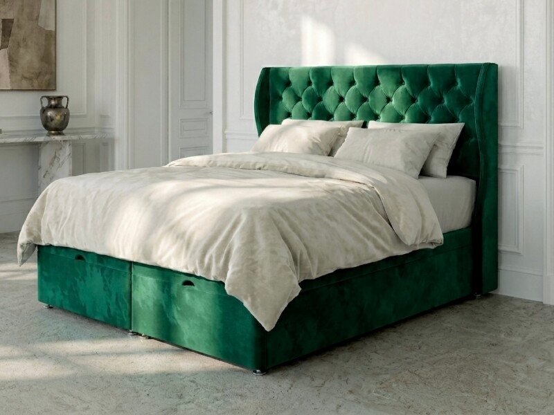 Charlotte Wingback Ottoman Divan Bed