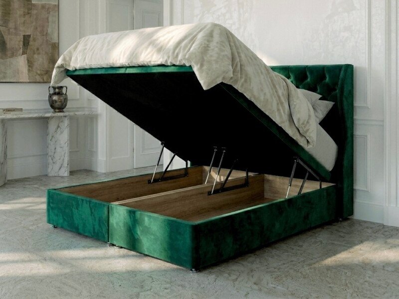 Charlotte Wingback Ottoman Divan Bed | Swaye