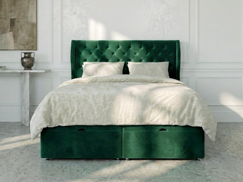 Charlotte Wingback Ottoman Divan Bed | Swaye