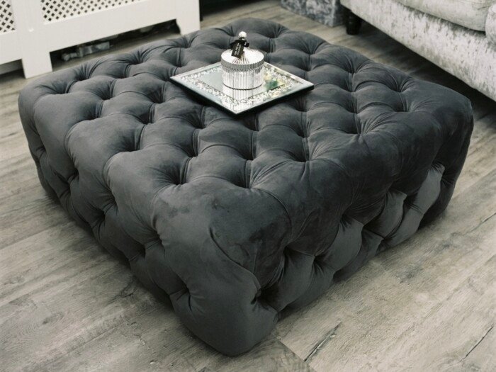 Bella Chesterfield Footstool Pouffe Coffee Table