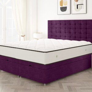 Monaco Cube Ottoman Divan Bed, Angle view