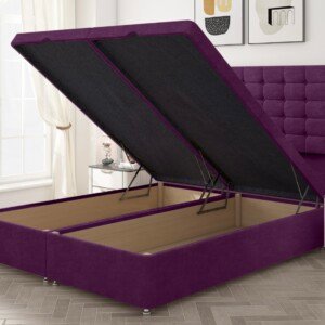 Monaco Cube Ottoman Divan Bed Storage open view