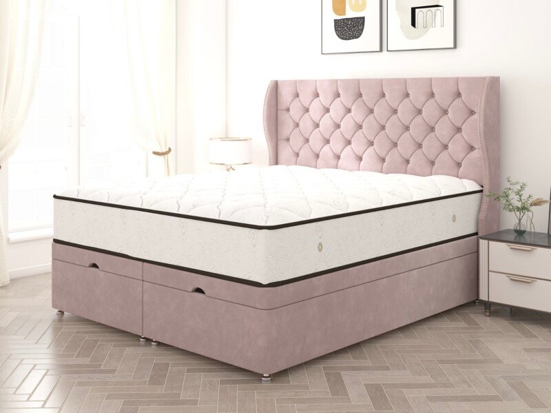 Charlotte WingBack Chesterfield Ottoman Divan Bed