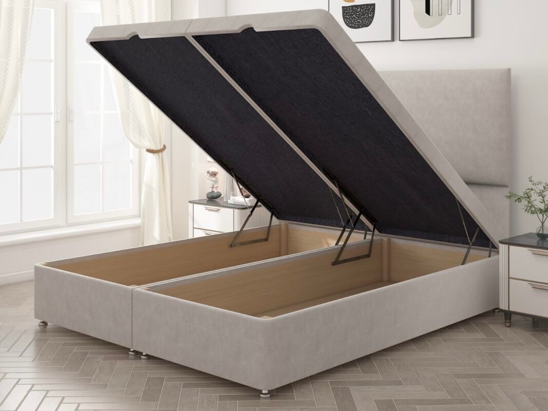 Minimalist Plain Ottoman Divan Bed | Swaye