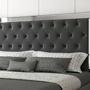 Vanity chesterfield mirror bed headboard