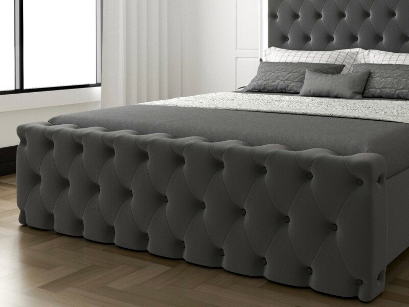 Vanity chesterfield mirror bed footboard