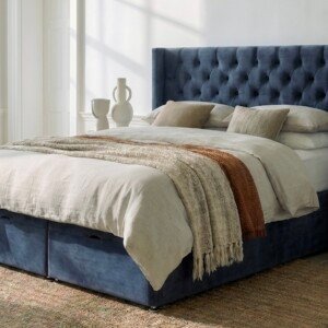 Percival Wingback Ottoman Divan Bed | Swaye