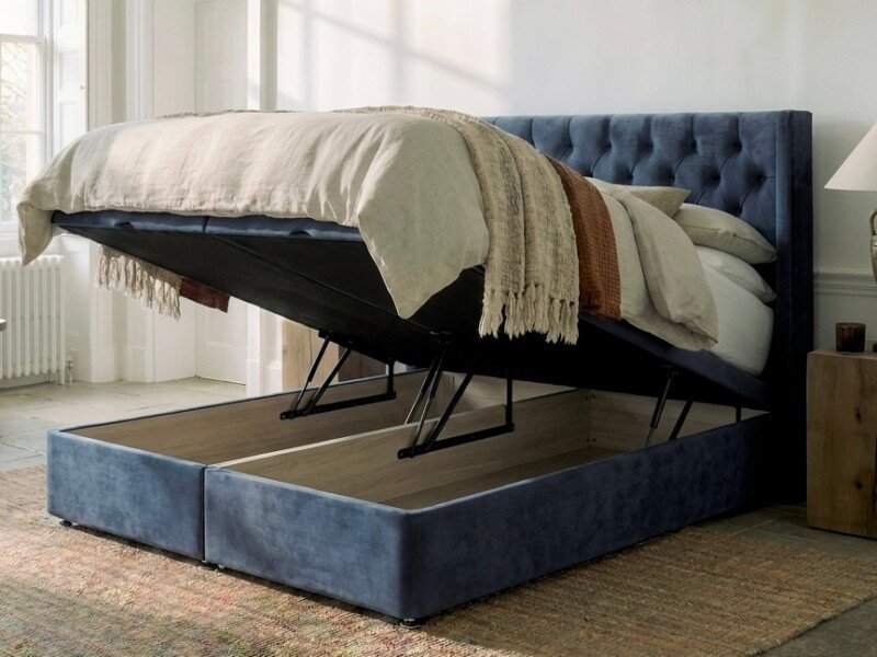 Percival Wingback Ottoman Divan Bed | Swaye