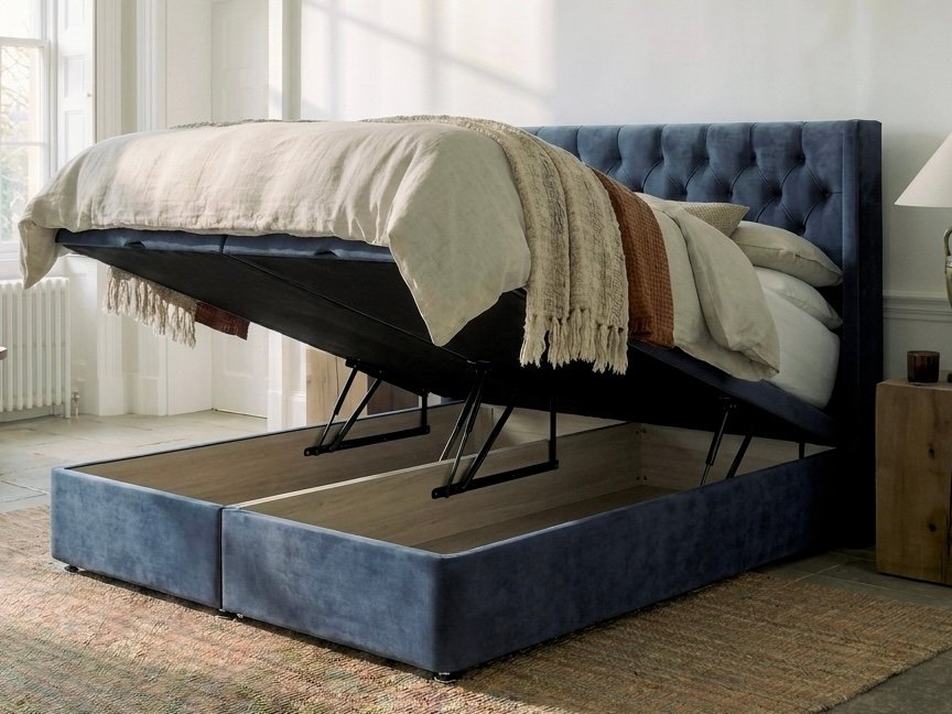 Percival Wingback Ottoman Divan Bed | Swaye