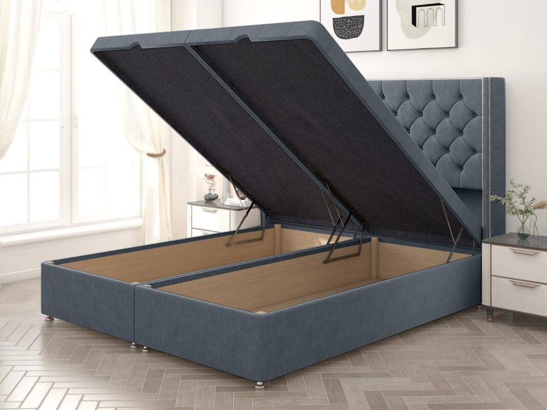 Percival Wingback Ottoman Divan Bed | Swaye