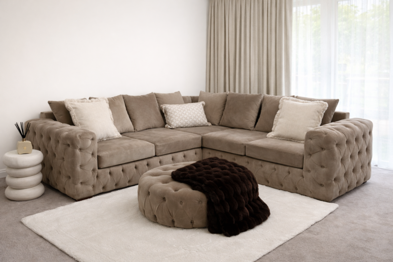 Amirah chesterfield corner sofa