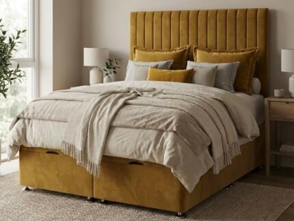 Rapunzel Line Panel Ottoman Divan Bed