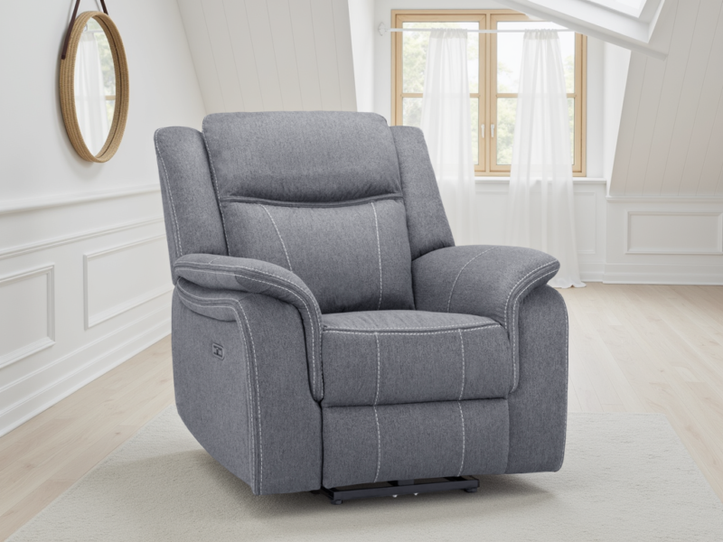 Galaxy Tech Electric Recliner Fabric - Armchair