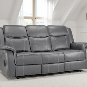 Galaxy Tech Electric Recliner Leather – 3 Seater | Swaye