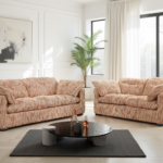 Quetta Sofa 3+2 Set - Rust/Beige