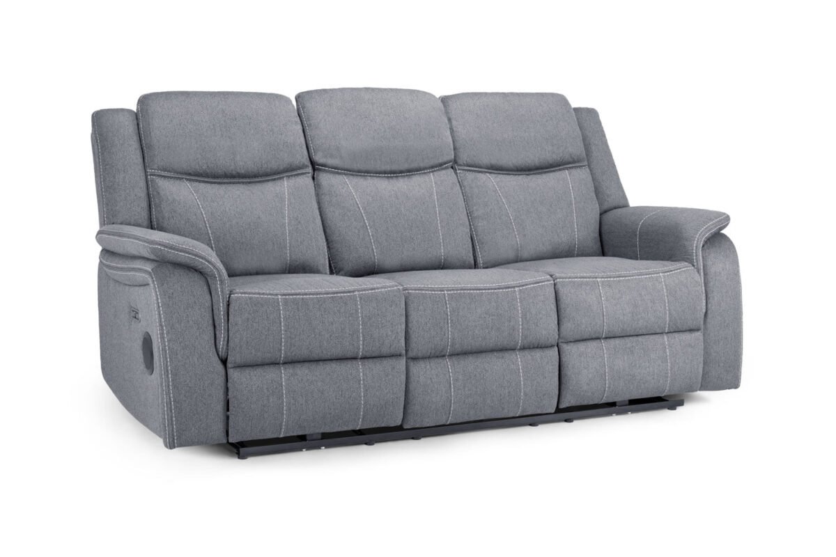 Galaxy Tech Electric Recliner Fabric – 3 Seater | Swaye