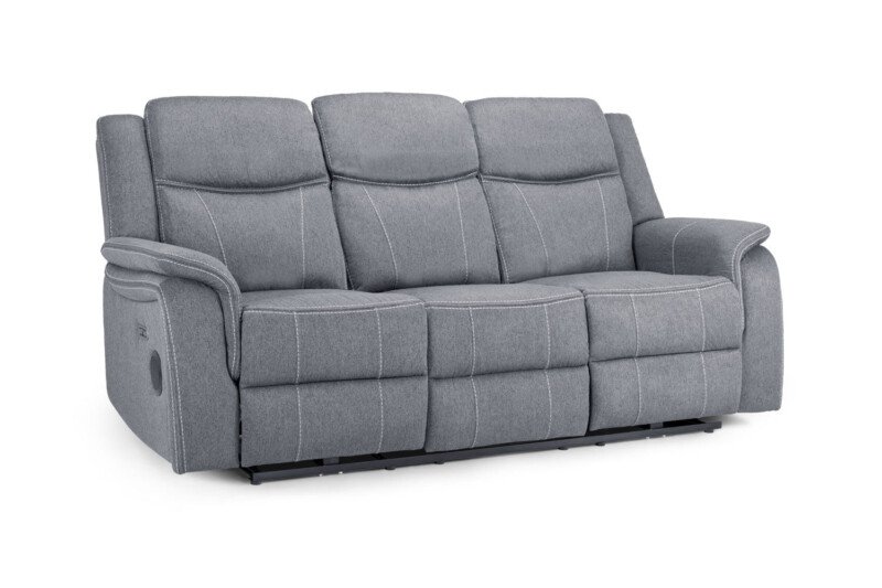 Galaxy Tech Electric Recliner Fabric – 3 Seater | Swaye