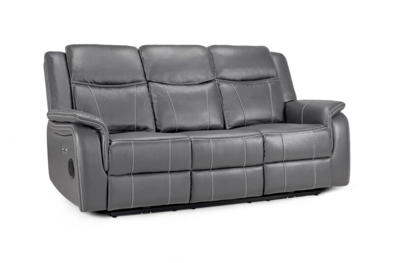 Galaxy Tech Electric Recliner Leather – 3 Seater | Swaye