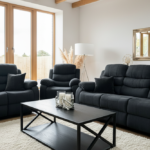 Stanley Manual Recliner Sofa 3+2+1 - Black