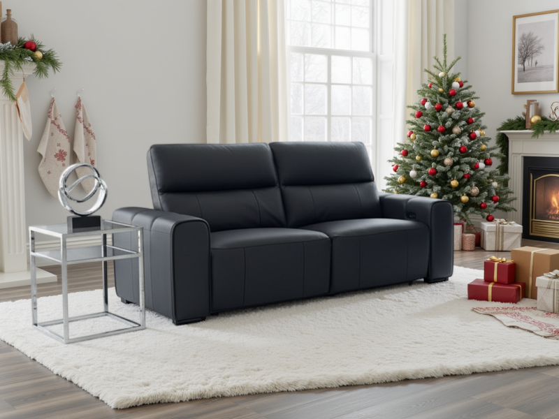 Bellagio Genuine Leather Electric Recliner Sofa - 3 Seater