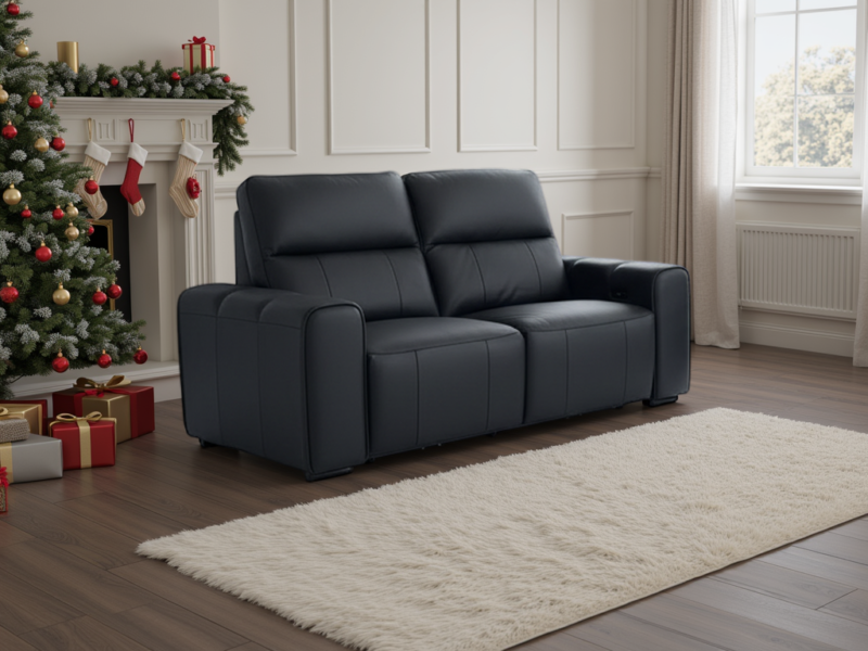 Bellagio Genuine Leather Electric Recliner Sofa - 2 Seater