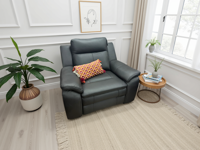 Boston Genuine Leather Electric Recliner Sofa - Armchair