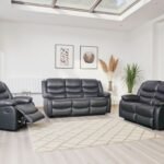 Conrad Manual Recliner Sofa 3+2+1 Set - Black