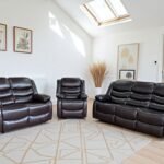 Conrad Manual Recliner Sofa 3+2+1 Set - Brown