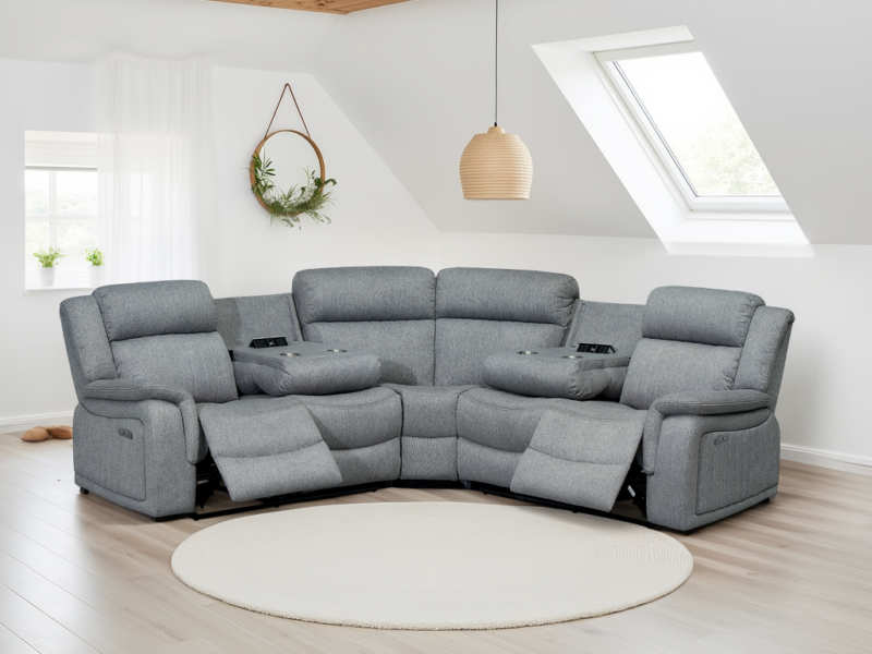 Linden Electric Recliner Sofa – Large Corner | Swaye