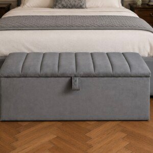 Line Panel Ottoman Storage Box | Swaye