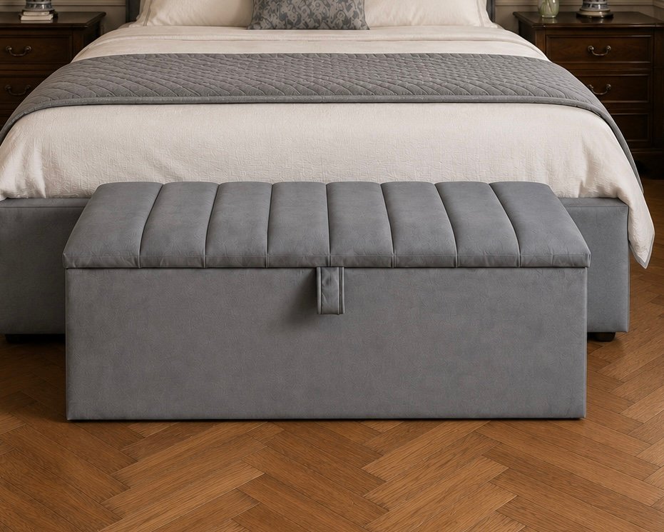 Line Panel Ottoman Storage Box | Swaye