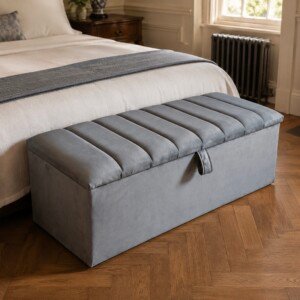 Line Panel Ottoman Storage Box | Swaye