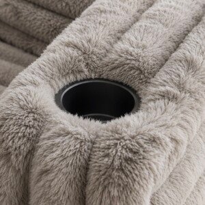 Furby Cord Fur Cinema Chaise Sofa with Cupholders | Swaye