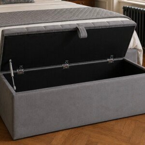 Line Panel Ottoman Storage Box | Swaye