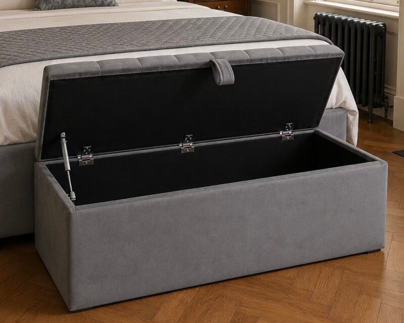 Line Panel Ottoman Storage Box | Swaye