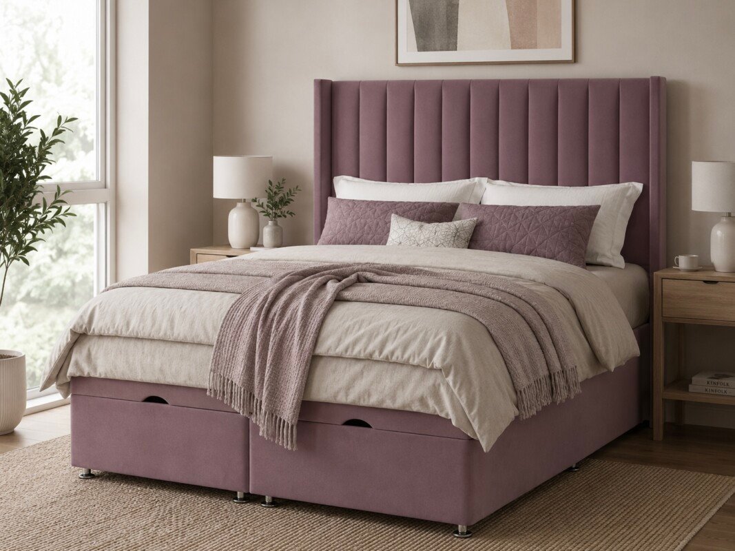 Arizona Wingback Ottoman Divan Bed | Swaye