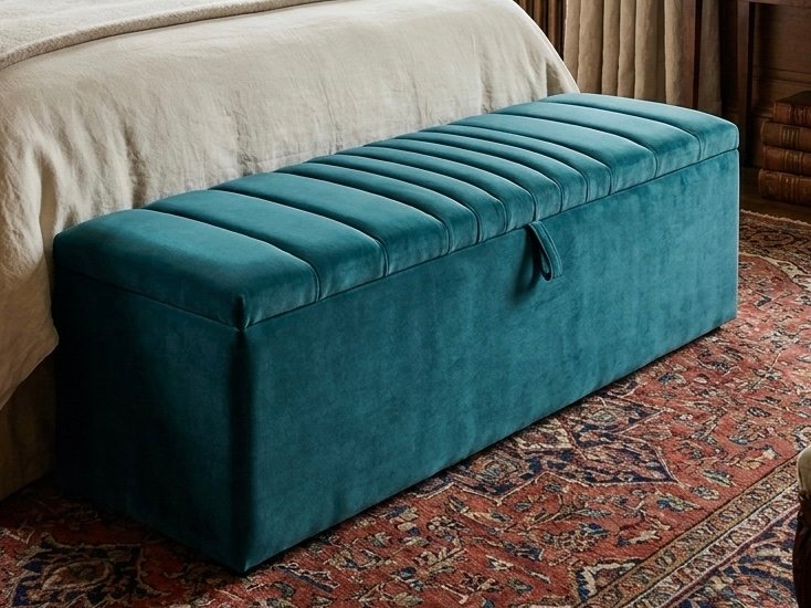 Miller Line Panel Ottoman Storage Box | Swaye