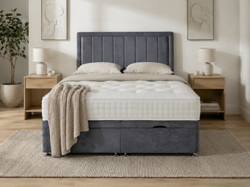 Hamilton Line Panel Ottoman Divan Bed | Swaye