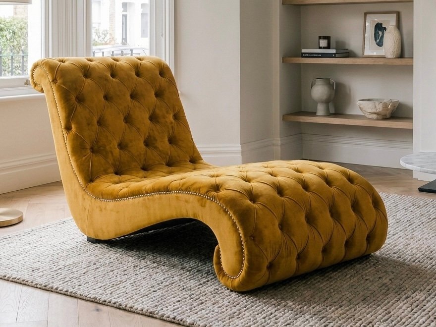 Madrid Chesterfield Chaise Longue Chair Sofa | Swaye