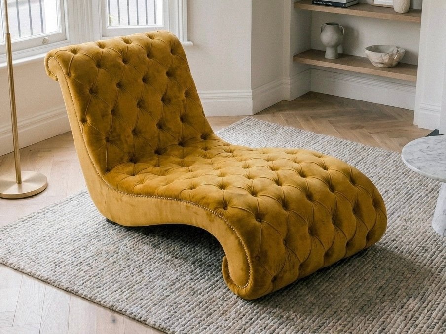 Madrid Chesterfield Chaise Longue Chair Sofa | Swaye