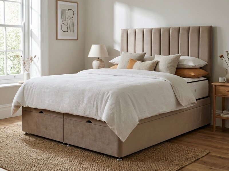 Sydney Line Panel Ottoman Divan Bed