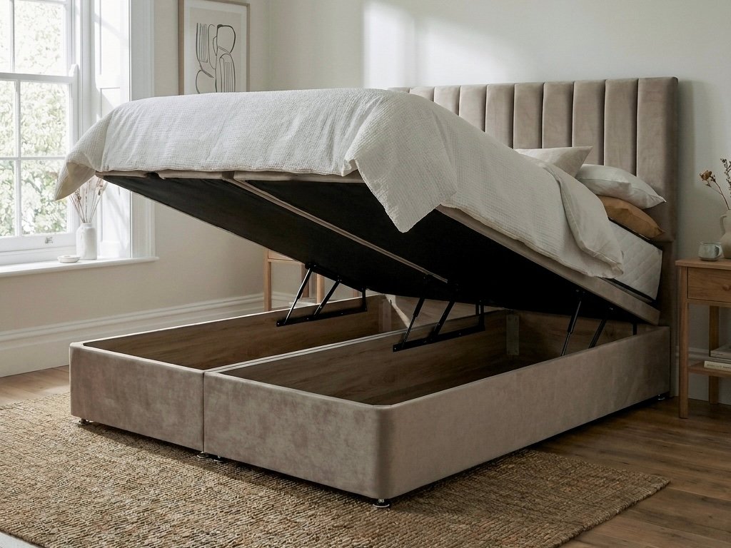 Sydney Line Panel Ottoman Divan Bed | Swaye