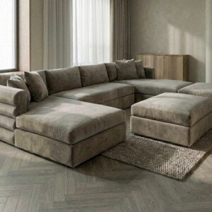 Grande Sectional U Shape Cinema Sofa with 2 Footstools | Swaye